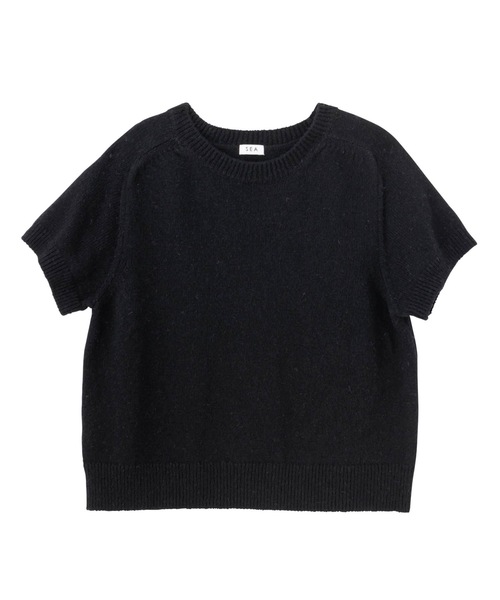 SEA（シー）の「シェットランドウール ハーフスリーブ プルオーバー（ニット/セーター・レディース・グレー/ブルー/ブラック/ピンク・ONE SIZE）」の18枚目の写真