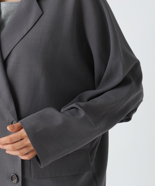 Elura(エルーラ)の「サキソニー風テーラードジャケット / 576880(テーラードジャケット・レディース・ブラウン/チャコールグレー/ブラック・FREE)」の12枚目の写真