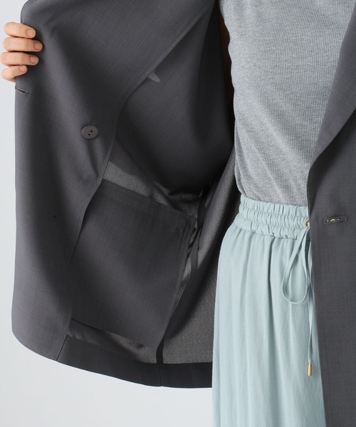 Elura(エルーラ)の「サキソニー風テーラードジャケット / 576880(テーラードジャケット・レディース・ブラウン/チャコールグレー/ブラック・FREE)」の16枚目の写真