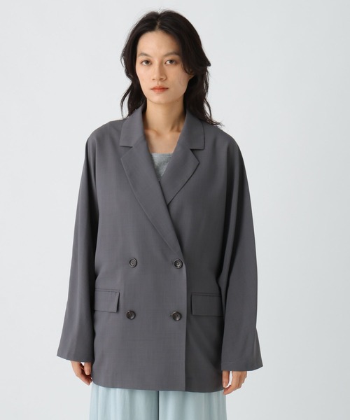 Elura(エルーラ)の「サキソニー風テーラードジャケット / 576880(テーラードジャケット・レディース・ブラウン/チャコールグレー/ブラック・FREE)」の8枚目の写真