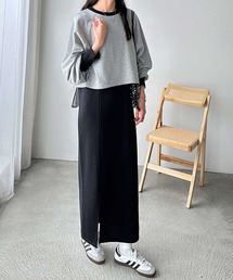 【2点セット】配色切り替えスウェットセットアップワンピース