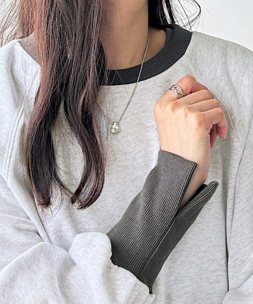 GeeRA(ジーラ)の「【2点セット】配色切り替えスウェットセットアップワンピース(ワンピース・レディース・オートミール/杢グレー・MEDIUM/LARGE)」の16枚目の写真