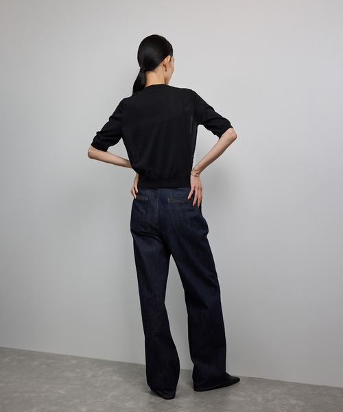 ROPE'（ロペ）の「【洗える】【YUKO SAEKI for ROPE'・コラボ】スカーフ柄プリント カーディガンブラウス（シャツ/ブラウス・レディース・ブラック・FREE）」の2枚目の写真