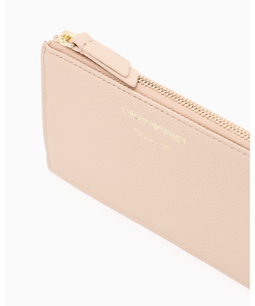 EMPORIO ARMANI（エンポリオアルマーニ）の「<オンライン限定>【エンポリオ アルマーニ】ジップ付きカードホルダー タンブルレザー フラグメントケース（カードケース・レディース・ホワイト/ブラック/ダークベージュ/ライトブルー・FREE）」の14枚目の写真