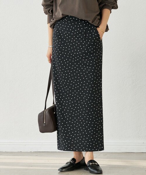 RIVE DROITE(リヴドロワ)の「【リバイバル/鮮度抜群◎】ドットIラインタイトスカート(スカート・レディース・ブラック系その他・36/38)」の1枚目の写真