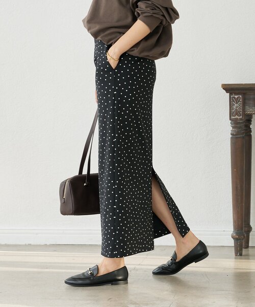 RIVE DROITE(リヴドロワ)の「【リバイバル/鮮度抜群◎】ドットIラインタイトスカート(スカート・レディース・ブラック系その他・36/38)」の12枚目の写真