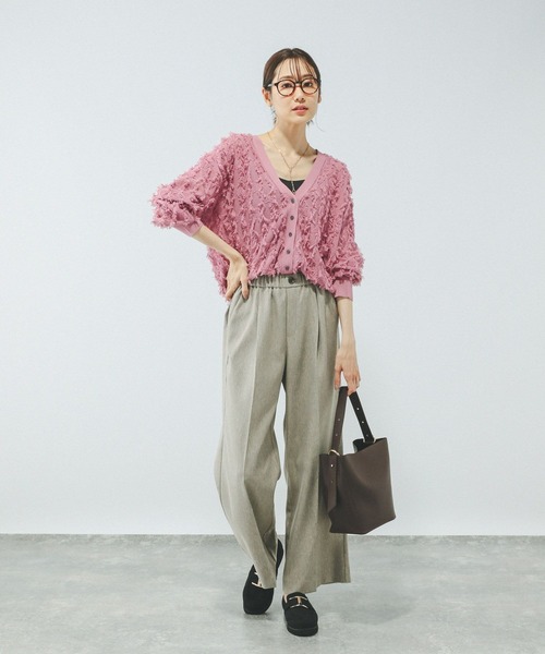 GLOBAL WORK（グローバルワーク）の「シアーフリンジカーディガン長袖/577731（カーディガン/ボレロ・レディース・ブラック/アイボリー/ピンク/ライトグレー・LARGE/MEDIUM）」の20枚目の写真