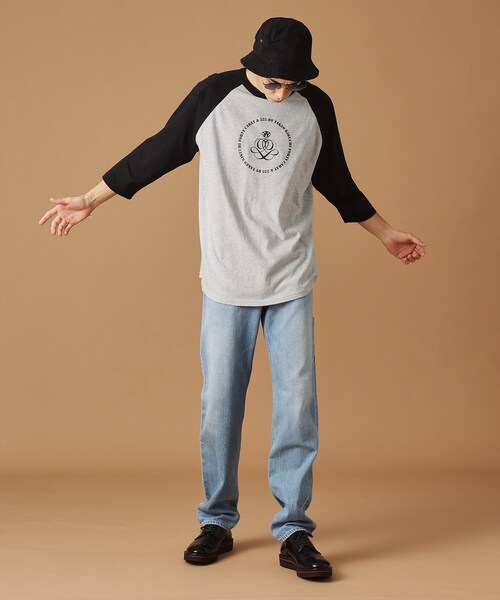 40ｃｔ＆525（フォーティーカラッツアンドゴーニーゴ）の「【Sサイズ～】アンドマーク7分袖ラグランTシャツ（Tシャツ/カットソー・メンズ・グレー系その他7/ホワイト系9・01/02/03）」の16枚目の写真