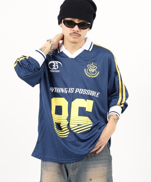 SUGGESTION(サジェッション)の「SUGGESTION デザインゲームTシャツ(Tシャツ/カットソー・メンズ・ネイビー/チャコールグレー/ブラック系/ホワイト/ブラック・L/M)」の5枚目の写真