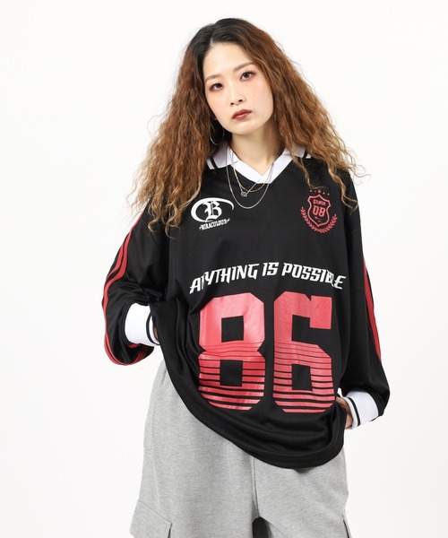 SUGGESTION(サジェッション)の「SUGGESTION デザインゲームTシャツ(Tシャツ/カットソー・メンズ・ネイビー/チャコールグレー/ブラック系/ホワイト/ブラック・L/M)」の3枚目の写真
