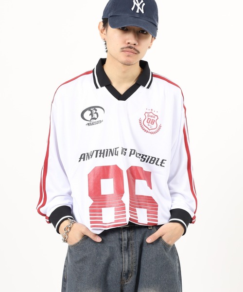 SUGGESTION(サジェッション)の「SUGGESTION デザインゲームTシャツ(Tシャツ/カットソー・メンズ・ネイビー/チャコールグレー/ブラック系/ホワイト/ブラック・L/M)」の6枚目の写真
