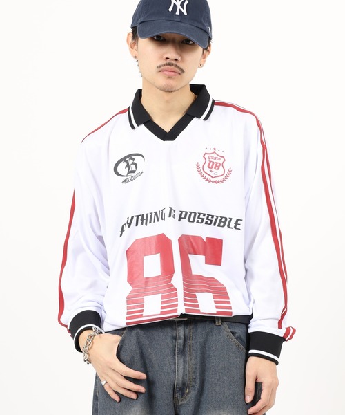 SUGGESTION(サジェッション)の「SUGGESTION デザインゲームTシャツ(Tシャツ/カットソー・メンズ・ネイビー/チャコールグレー/ブラック系/ホワイト/ブラック・L/M)」の7枚目の写真