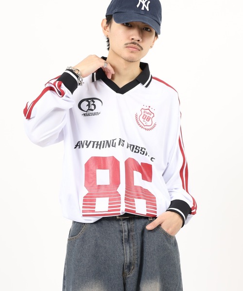 SUGGESTION(サジェッション)の「SUGGESTION デザインゲームTシャツ(Tシャツ/カットソー・メンズ・ネイビー/チャコールグレー/ブラック系/ホワイト/ブラック・L/M)」の8枚目の写真