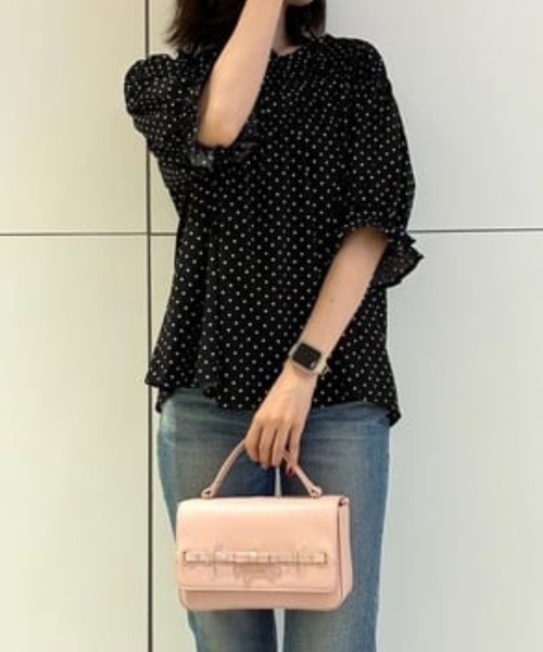 SAMANTHAVEGA(サマンサベガ)の「バレッタリボンショルダーバッグ(ショルダーバッグ・レディース・ホワイト/ピンク/ブラック/ライトブルー・FREE)」の4枚目の写真
