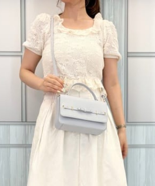 SAMANTHAVEGA(サマンサベガ)の「バレッタリボンショルダーバッグ(ショルダーバッグ・レディース・ホワイト/ピンク/ブラック/ライトブルー・FREE)」の3枚目の写真