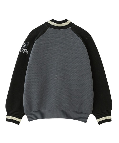 X-girl ニットジャケット STADIUM KNIT JACKET（ニット/セーター）｜X-girl（エックスガール）の