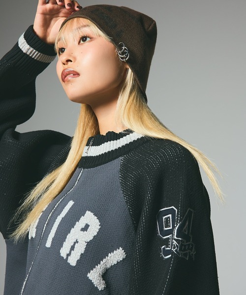 STADIUM KNIT JACKET（ニット/セーター）｜X-girl（エックスガール）の