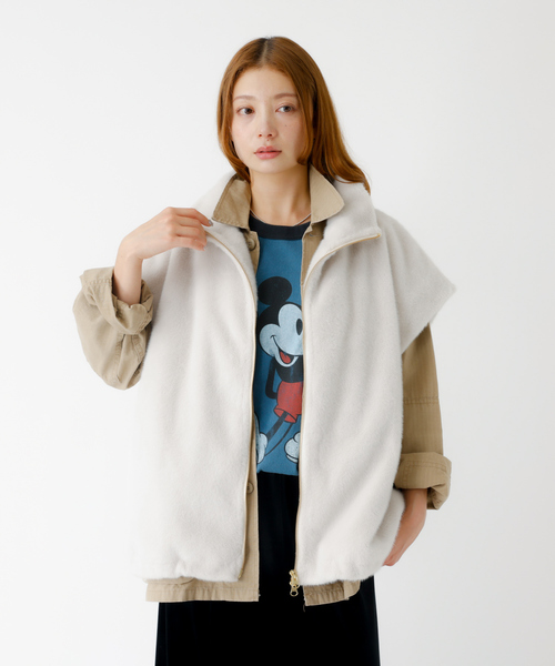 MICA&DEAL(マイカ&ディール)の「【MICA&DEAL /マイカアンドディール】ファーベスト/ベスト/ファー/レイヤード【WEB限定】(ベスト・レディース・アイボリー/グレイッシュベージュ・フリー)」の22枚目の写真