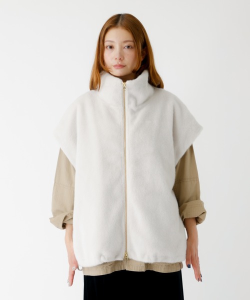 MICA&DEAL(マイカ&ディール)の「【MICA&DEAL /マイカアンドディール】ファーベスト/ベスト/ファー/レイヤード【WEB限定】(ベスト・レディース・アイボリー/グレイッシュベージュ・フリー)」の11枚目の写真