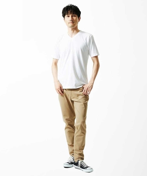 MK MICHEL KLEIN HOMME （エムケーミッシェルクランオム）の「【接触冷感】ブレードジャガードカットソー（Tシャツ/カットソー・メンズ・ホワイト/ライトグレー/ブルー・46/48/51）」の6枚目の写真