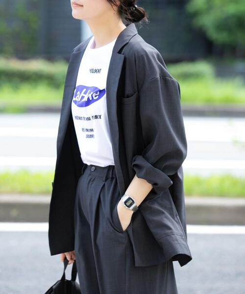 EKAL（エカル）の「『UR TECH』租毛ライクジャケット（その他アウター・レディース・チャコールグレー/ブラウン・ONE）」の2枚目の写真