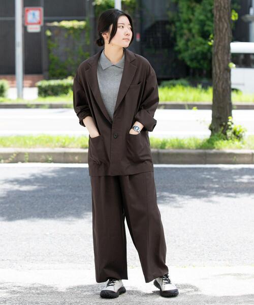 EKAL（エカル）の「『UR TECH』租毛ライクジャケット（その他アウター・レディース・チャコールグレー/ブラウン・ONE）」の8枚目の写真