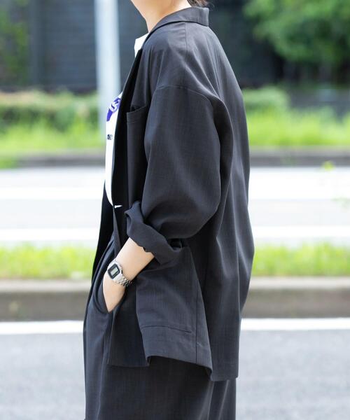 EKAL（エカル）の「『UR TECH』租毛ライクジャケット（その他アウター・レディース・チャコールグレー/ブラウン・ONE）」の13枚目の写真