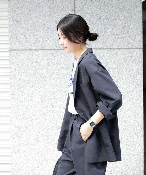 EKAL（エカル）の「『UR TECH』租毛ライクジャケット（その他アウター・レディース・チャコールグレー/ブラウン・ONE）」の16枚目の写真