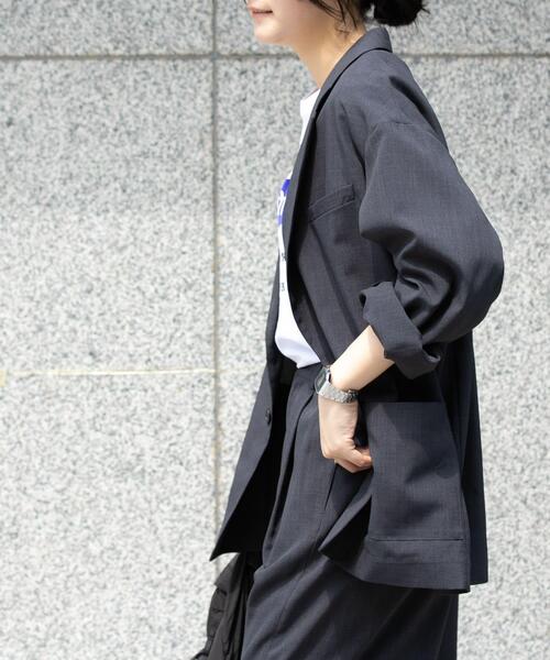 EKAL（エカル）の「『UR TECH』租毛ライクジャケット（その他アウター・レディース・チャコールグレー/ブラウン・ONE）」の17枚目の写真