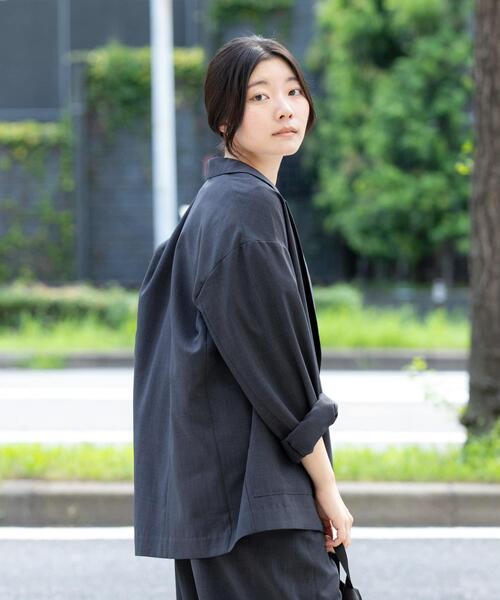 EKAL（エカル）の「『UR TECH』租毛ライクジャケット（その他アウター・レディース・チャコールグレー/ブラウン・ONE）」の21枚目の写真