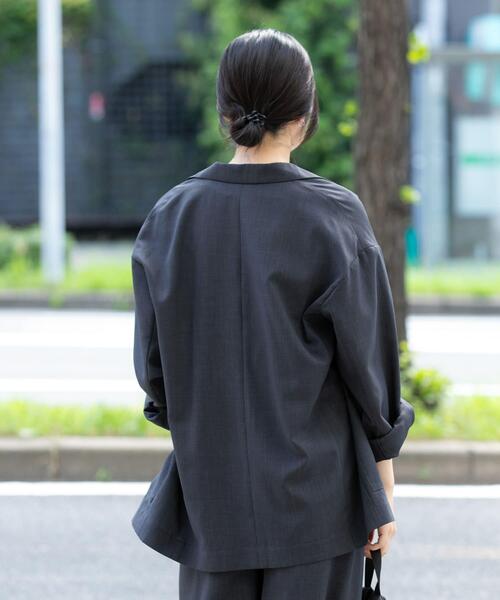 EKAL（エカル）の「『UR TECH』租毛ライクジャケット（その他アウター・レディース・チャコールグレー/ブラウン・ONE）」の22枚目の写真