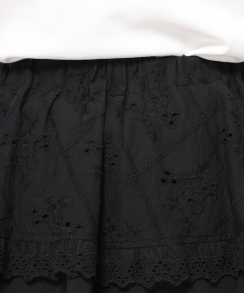 LOWRYS FARM(ローリーズファーム)の「レースティアードミニスカート 581827(スカート・レディース・ブラック/オフホワイト・FREE)」の8枚目の写真