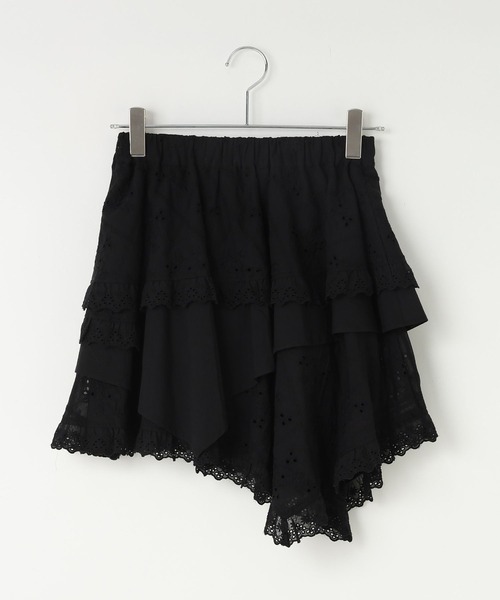 LOWRYS FARM(ローリーズファーム)の「レースティアードミニスカート 581827(スカート・レディース・ブラック/オフホワイト・FREE)」の14枚目の写真