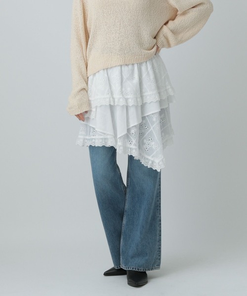 LOWRYS FARM(ローリーズファーム)の「レースティアードミニスカート 581827(スカート・レディース・ブラック/オフホワイト・FREE)」の17枚目の写真