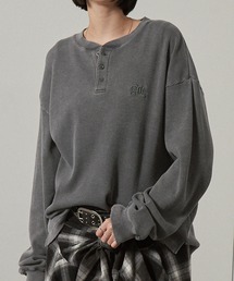 メンズのTシャツ/カットソー（グレー/灰色系・ヘンリーネック