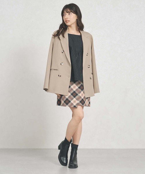 31 Sons de mode（トランテアン　ソン　ドゥ　モード）の「WEB限定 2025秋冬新作 2wayオフショルジャガードブラウス（シャツ/ブラウス・レディース・グレー/ブラック/アイボリー・ﾌﾘ-）」の16枚目の写真