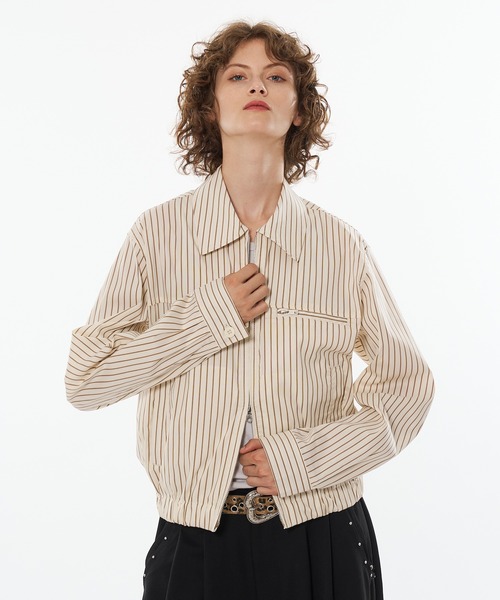SEERSUCKER DOUBLE ZIP SHORT JACKET / シアサッカーダブル