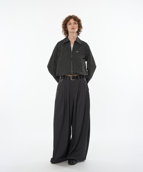 SEERSUCKER DOUBLE ZIP SHORT JACKET / シアサッカーダブル