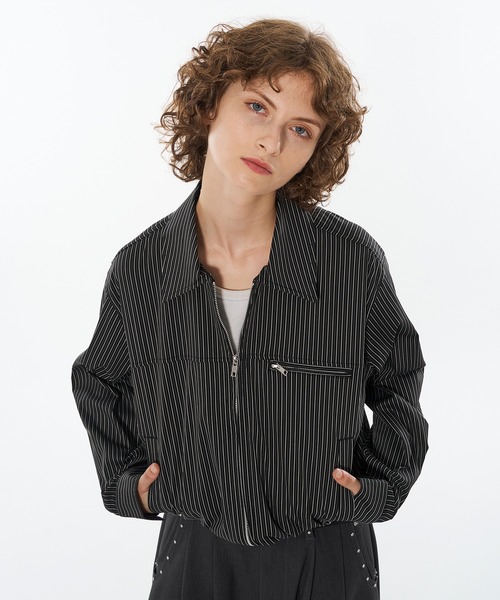 Lui's　ダブルジップショートジャケット mi-企画】ダブルジップショートジャケット（テーラードジャケット