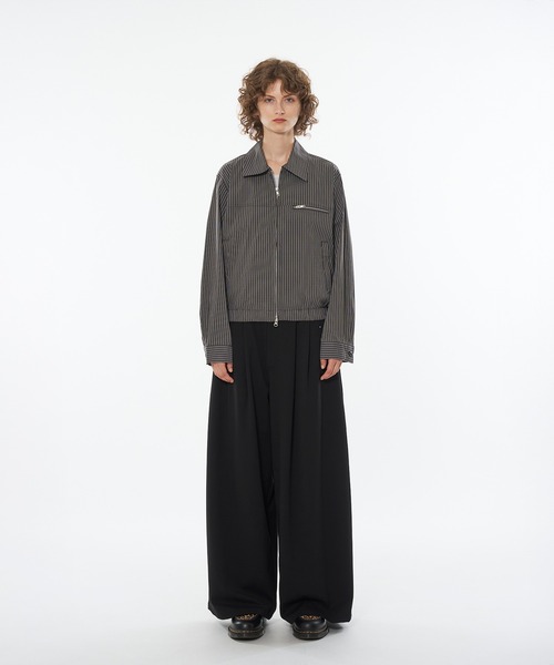 セール】SEERSUCKER DOUBLE ZIP SHORT JACKET / シアサッカーダブル