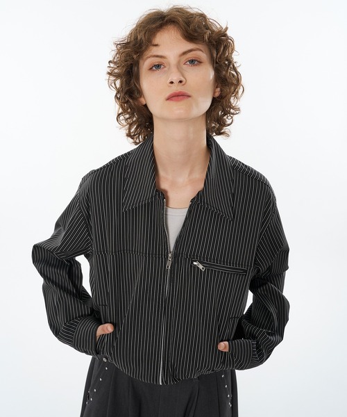 セール】SEERSUCKER DOUBLE ZIP SHORT JACKET / シアサッカーダブル