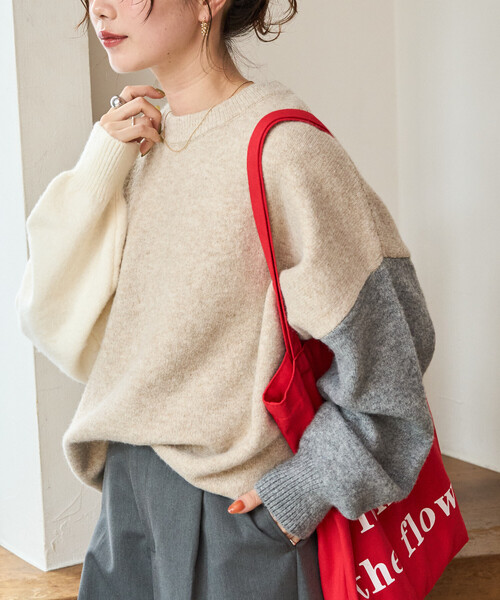 限定展開 袖 クレイジー オーバー ニット プルオーバー（ニット