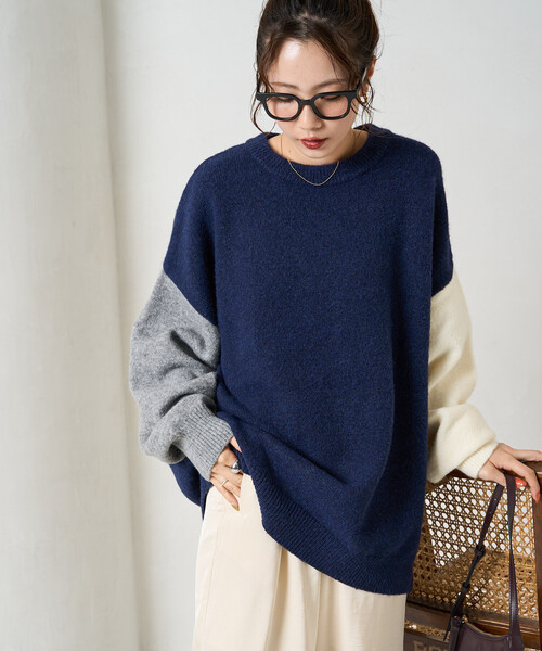 PGG ダークグレー セーター LadyGhostシリーズ】☆セーター☆ 2color トップス 横縞 縞模様