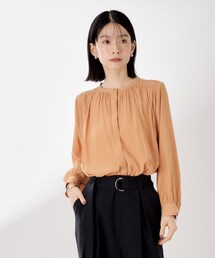 THE SHOP TK  | ヴィンテージサテンギャザーシャツ(シャツ/ブラウス)