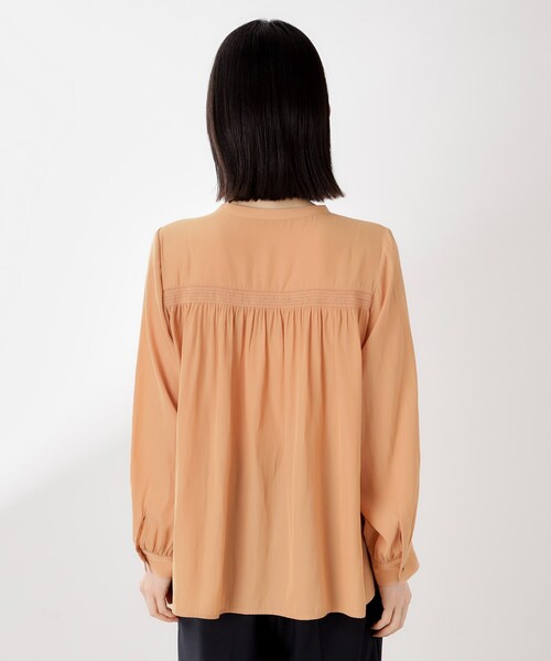 THE SHOP TK （ザ ショップ ティーケー ）の「ヴィンテージサテンギャザーシャツ（シャツ/ブラウス・レディース・オレンジ/スミクロ/アイボリー・13/12）」の21枚目の写真
