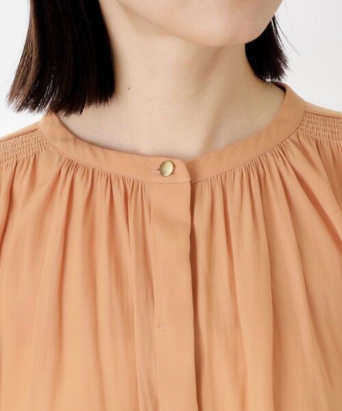 THE SHOP TK （ザ ショップ ティーケー ）の「ヴィンテージサテンギャザーシャツ（シャツ/ブラウス・レディース・オレンジ/スミクロ/アイボリー・13/12）」の22枚目の写真