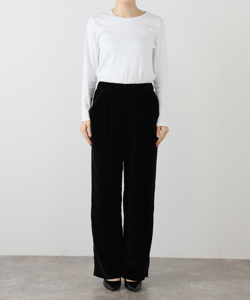 IENA(イエナ)の「スカラップドベルベットパンツ(その他パンツ・レディース・ブラック・38/36)」の18枚目の写真