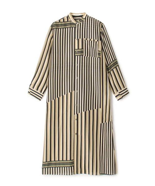 ギャルリーヴィーシルクプリントワンピース丈直しありトゥモローランド秋 セール】 クリアウォッシャブル ドローストリングワンピース