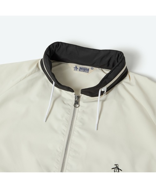 penguin BY MUNSINGWEAR（ペンギン バイ マンシングウェア）の「60’S NYLON JACKET（ナイロンジャケット・メンズ・ホワイト×ブラック/ブラック系その他・M/XL/L）」の4枚目の写真