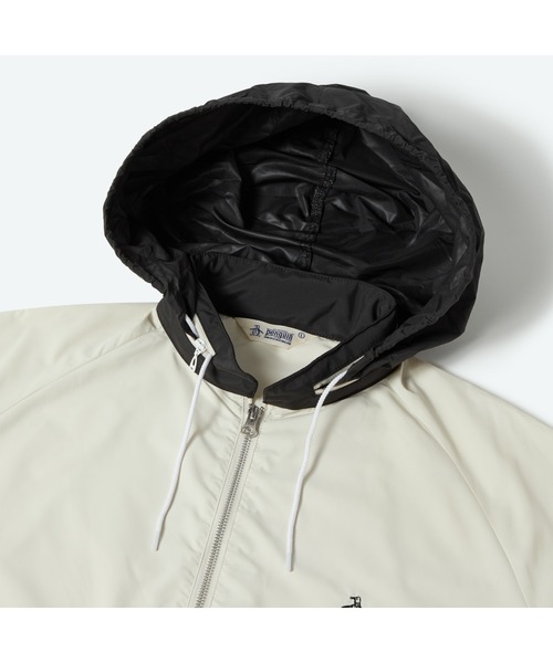 penguin BY MUNSINGWEAR（ペンギン バイ マンシングウェア）の「60’S NYLON JACKET（ナイロンジャケット・メンズ・ホワイト×ブラック/ブラック系その他・M/XL/L）」の5枚目の写真